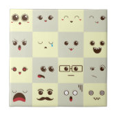 Niedliches Gesicht Fliese (Vorderseite)