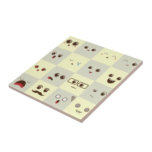 Niedliches Gesicht Fliese (Seite)