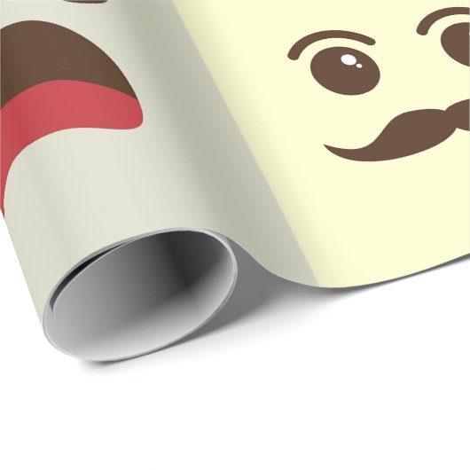 Niedliches Gesicht Geschenkpapier (Rolleneckpunkt)