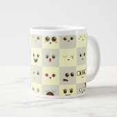 Niedliches Gesicht Jumbo-Tasse (Vorderseite Rechts)