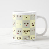 Niedliches Gesicht Jumbo-Tasse (Rechts)