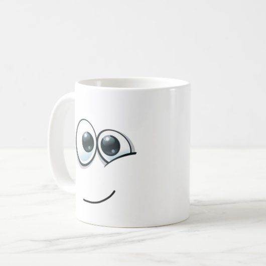 Niedliches Gesicht Kaffeetasse (Vorderseite Links)