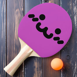 Niedliches Gesicht Lila Ping Pong Paddle Tischtennis Schläger