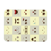 Niedliches Gesicht Magnet (Horizontal)