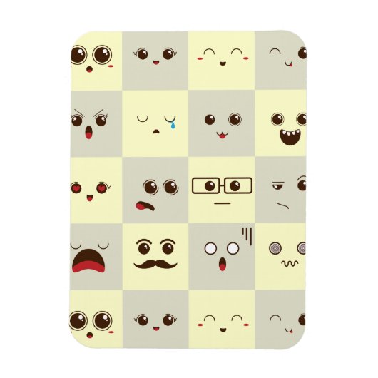 Niedliches Gesicht Magnet (Vertikal)