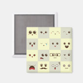 Niedliches Gesicht Magnet (Vorderseite/Rückseite)