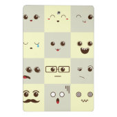 Niedliches Gesicht Mini Klemmbrett (Rückseite)