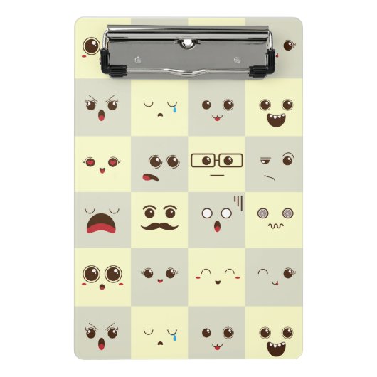 Niedliches Gesicht Mini Klemmbrett (Vorderseite)