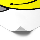 niedliches Gesicht mit Kopfhörern Poster (Ecke)