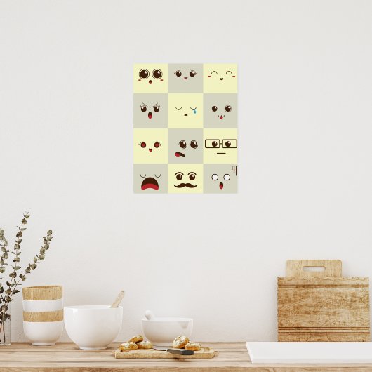Niedliches Gesicht Poster (Küche)
