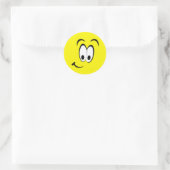 NIEDLICHES GESICHT RUNDER AUFKLEBER (Tasche)