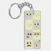 Niedliches Gesicht Schlüsselanhänger (Vorderseite links)
