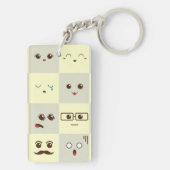 Niedliches Gesicht Schlüsselanhänger (Rückseite)