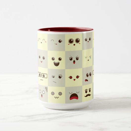 Niedliches Gesicht Tasse (Zentrum)