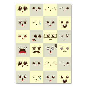 Niedliches Gesicht Tischnummer