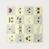 Niedliches Gesicht Wandteppich (Vorderseite (Horizontal))