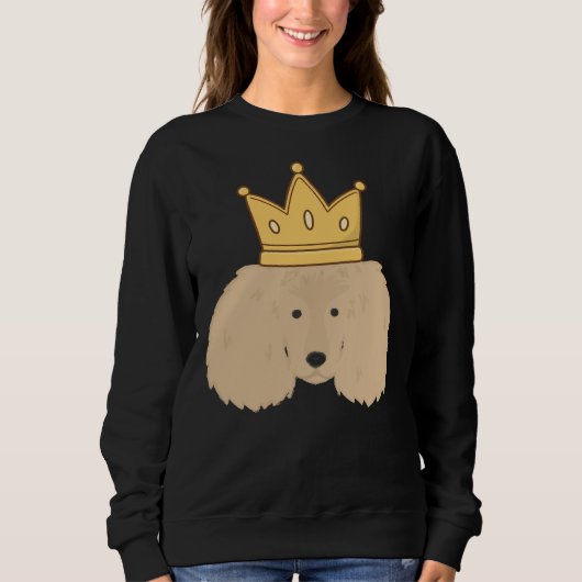 Niedliches Gesichtsfeld mit Krone Sweatshirt (Vorderseite)
