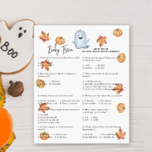 Niedliches Gespenst - Baby Trivia Baby Showspiel
