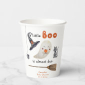 Niedliches Gespenst - Babydusche Pappbecher (Rückseite)