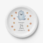 Niedliches Gespenst - Babydusche Pappteller (Vorderseite)