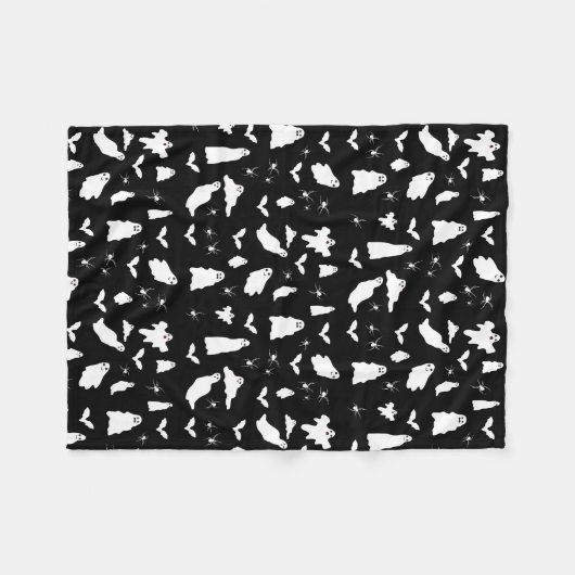 Niedliches Gespenst, Fledermäuse & Spieglein Hallo Fleecedecke (Vorderseite (Horizontal))