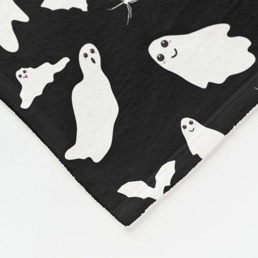 Niedliches Gespenst, Fledermäuse & Spieglein Hallo Fleecedecke (Ecke)