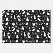 Niedliches Gespenst, Fledermäuse & Spieglein Hallo Geschenkpapier Set (Vorderseite 2)