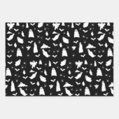 Niedliches Gespenst, Fledermäuse & Spieglein Hallo Geschenkpapier Set (Vorderseite)