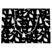 Niedliches Gespenst, Fledermäuse & Spieglein Hallo Große Geschenktüte (Vorderseite)