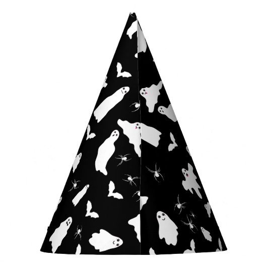 Niedliches Gespenst, Fledermäuse & Spieglein Hallo Partyhütchen (Rückseite)