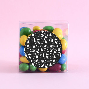 Niedliches Gespenst, Fledermäuse & Spieglein Hallo Runder Aufkleber