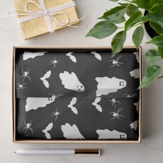 Niedliches Gespenst, Fledermäuse & Spieglein Hallo Seidenpapier (Geschenk)