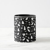 Niedliches Gespenst, Fledermäuse & Spieglein Hallo Tasse (Zentrum)