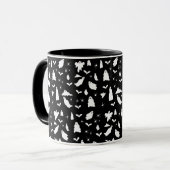 Niedliches Gespenst, Fledermäuse & Spieglein Hallo Tasse (Vorderseite Links)