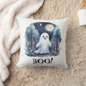 Niedliches Gespenst Geist im Wald Halloween Kissen (Decke)