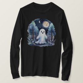Niedliches Gespenst Geist im Wald Longsleeve T-Shirt