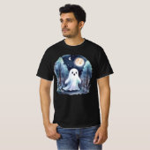 Niedliches Gespenst Geist im Wald Longsleeve  T-Shirt (Vorne ganz)