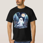 Niedliches Gespenst Geist im Wald Longsleeve  T-Shirt (Vorderseite)