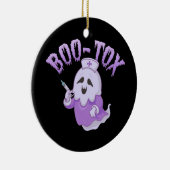 Niedliches Gespenst mit Botox-Injektion Funny Spoo Keramik Ornament (Rechts)