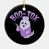 Niedliches Gespenst mit Botox-Injektion Funny Spoo Keramik Ornament (Hinten)