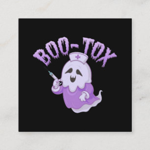 Niedliches Gespenst mit Botox-Injektion Quadratische Visitenkarte