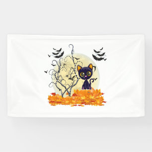 Niedliches Gespenst mit hallowischer Süßigkeit Banner