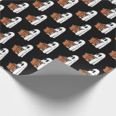 Niedliches Gespenst mit Taschentrick oder Behandlu Geschenkpapier (Ecke)