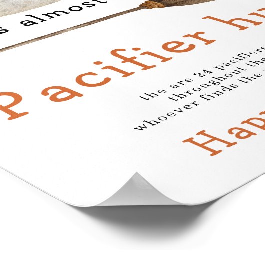 Niedliches Gespenst - Schnuller-Jagdspiel Kinderdu Poster (Ecke)