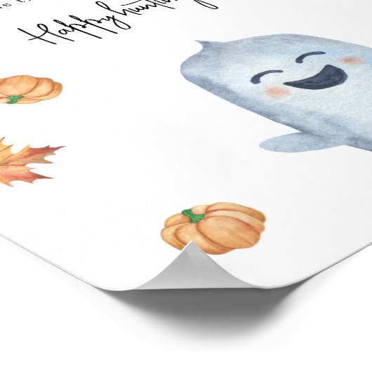 Niedliches Gespenst - Schnuller-Jagdspiel Kinderdu Poster (Ecke)