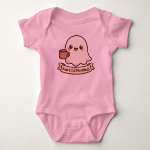 "Niedliches Gespenst Sprichwort boomschönen Morgen Baby Strampler