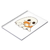 Niedliches Gespenst und Katze, Halloween Classic T Notizblock (Linke Seite)