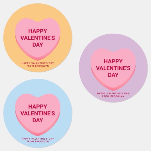 Niedliches Gesprächsherz am Valentinstag Etiketten (Gruppe)