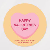 Niedliches Gesprächsherz am Valentinstag Etiketten (Design 1)