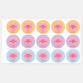 Niedliches Gesprächsherz am Valentinstag Etiketten (Blatt)